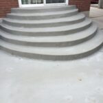 Plain Gray Finished Overlay Over Steps