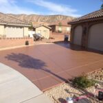 Thatch-Brown-Solid-Color-Stained-Driveway
