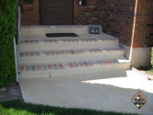 Front Porch Decorative Brick Overlay