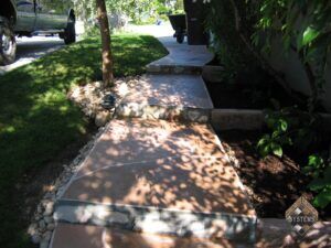 Concrete Overlay Stone Pattern