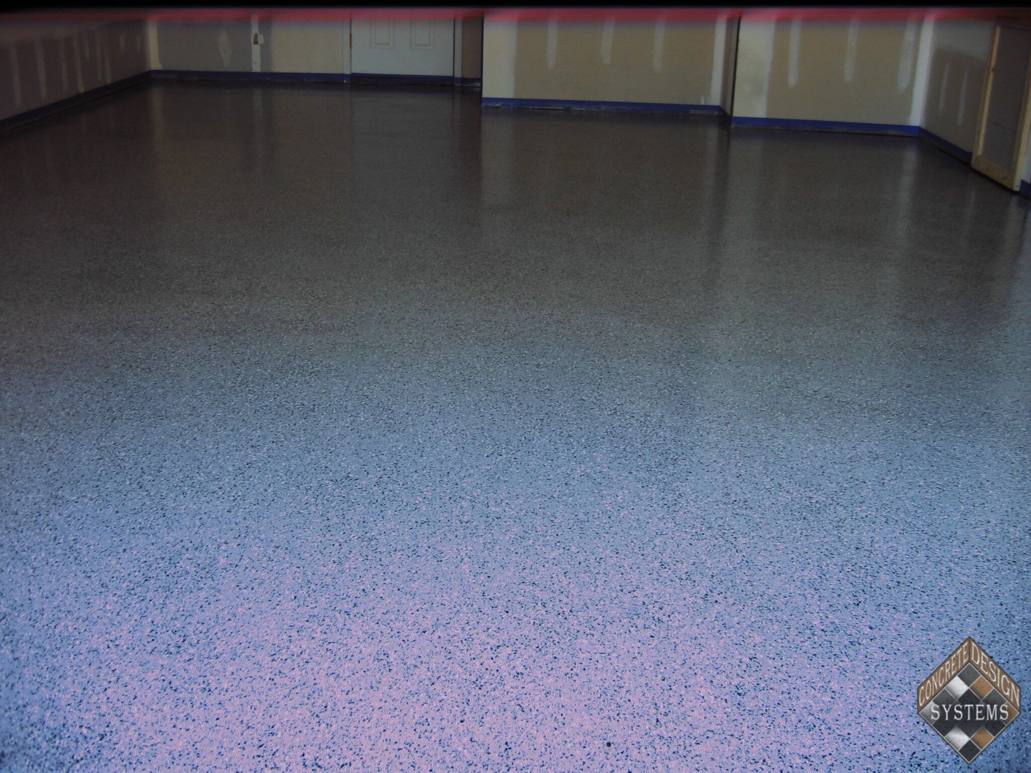 Dolphin Garage Epoxy Coating With Color Chips