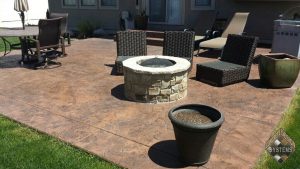 Restored Stamped Cracked Rock Patio, Concrete Design Systems