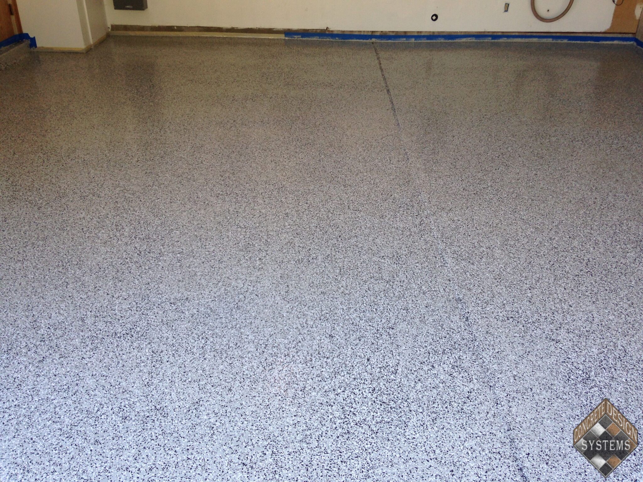 Haze Gray Epoxy With Black, Gray, White And Brown Chips