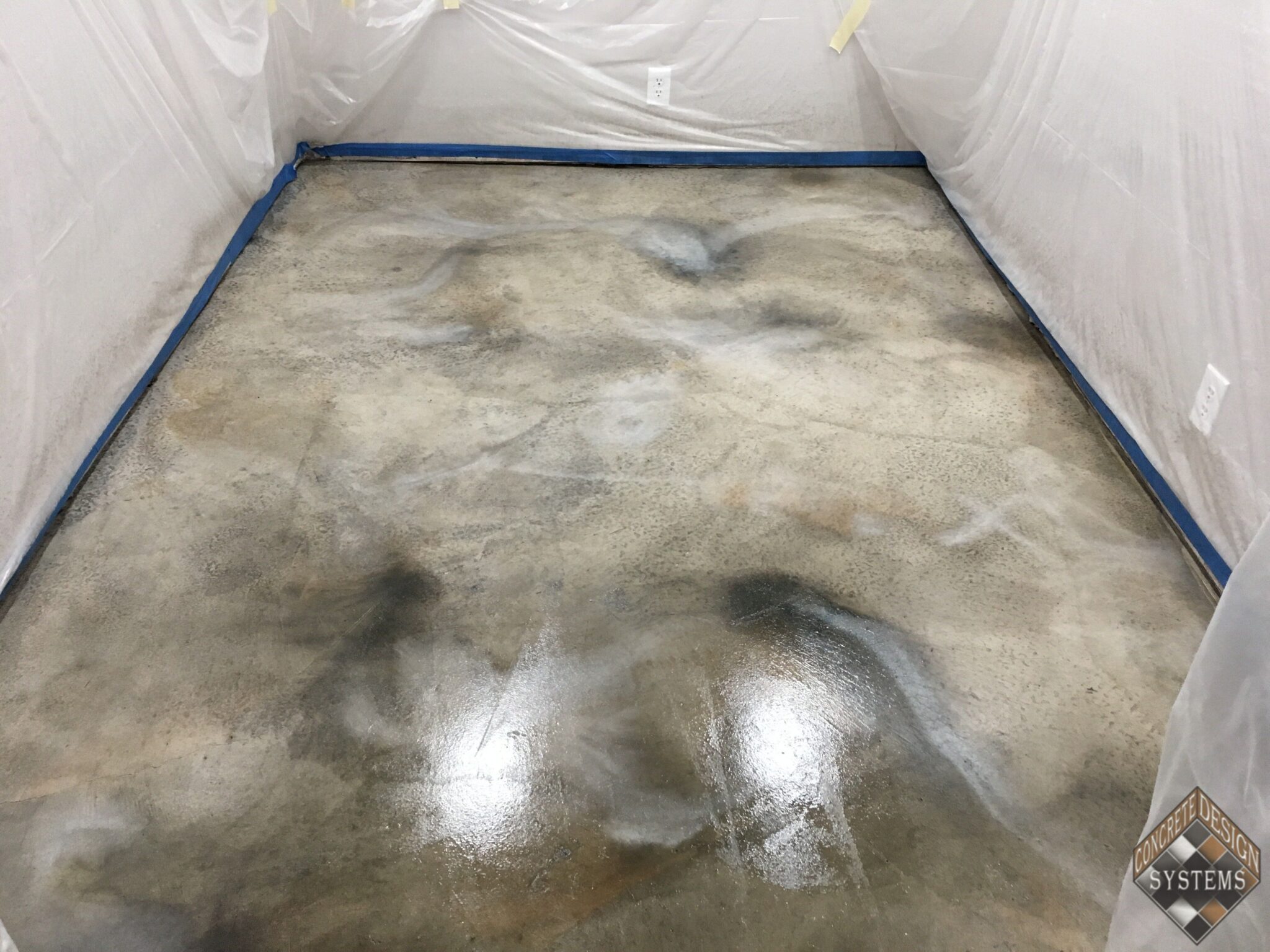 Multi-Colored Acid Stained Concrete