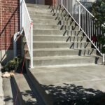 Plain Gray Resurfaced Front Entry Steps