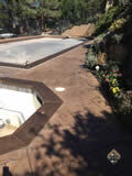 Ash Brown/Saddle Cloth Color Stained Pool Deck