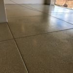 ash brown water-based epoxy with color flakes