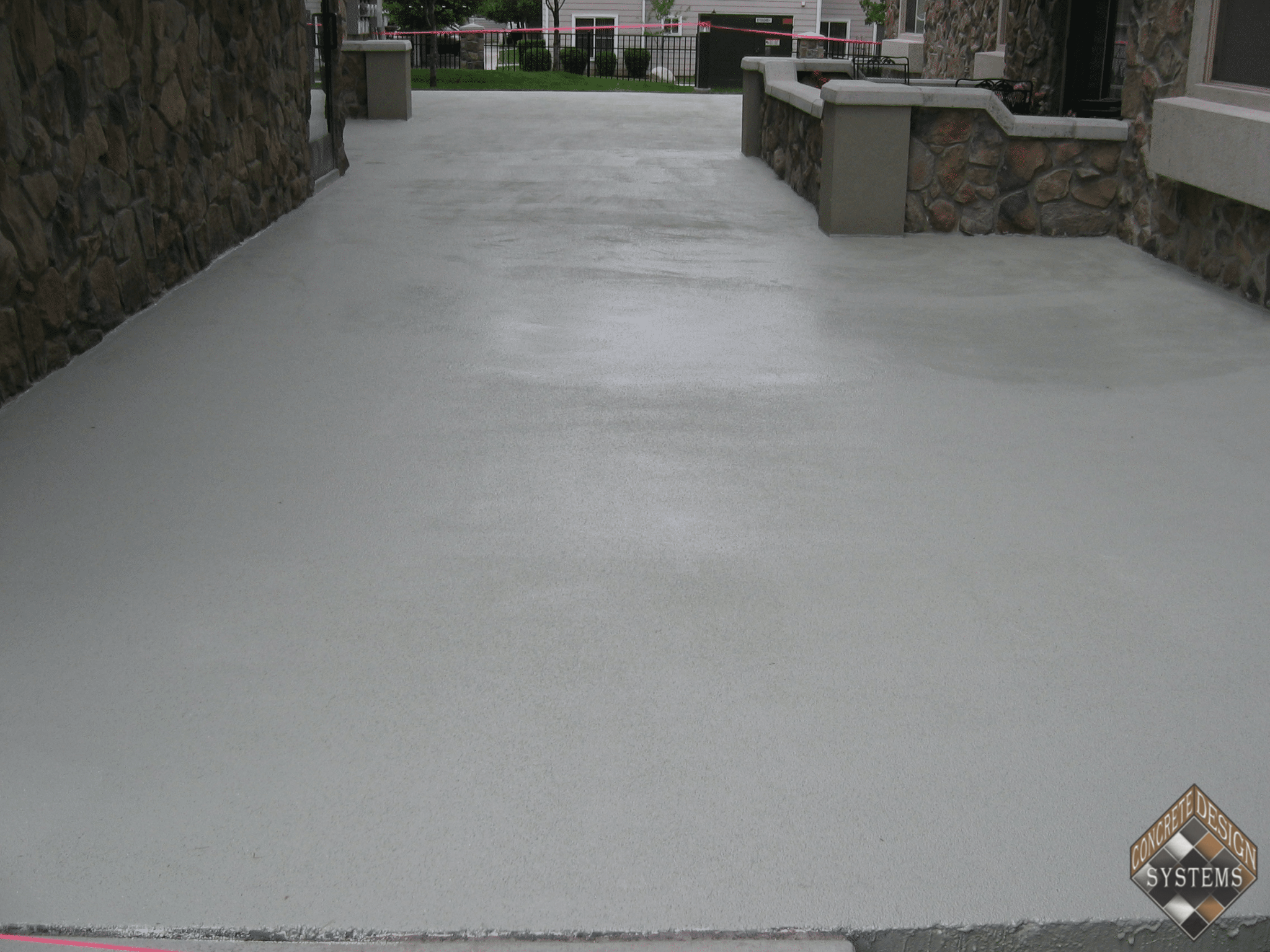 dolphin gray urethane waterproofing over a parking structure