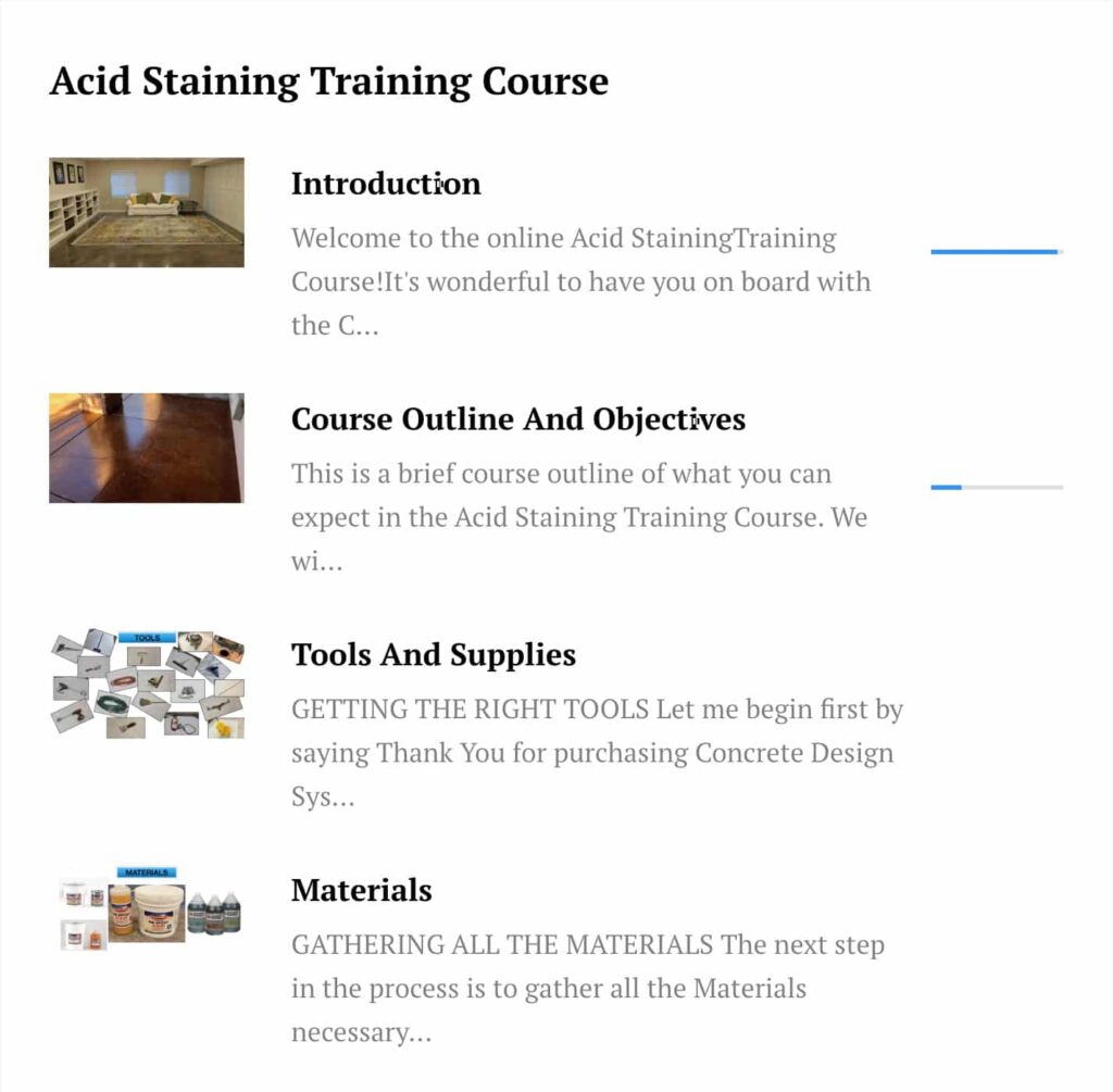 Acid Staining Training Course