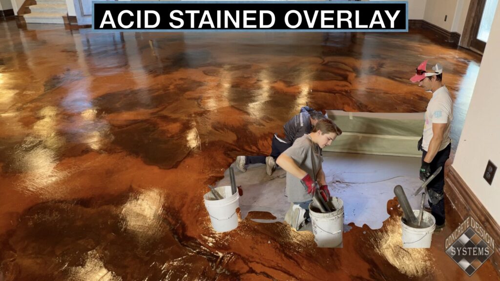 Walnut Amber Acid Stained Overlay