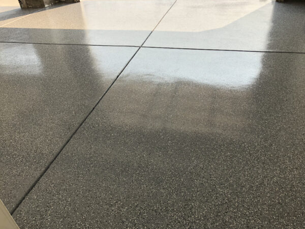 Dark Gray Epoxy With Color Chips