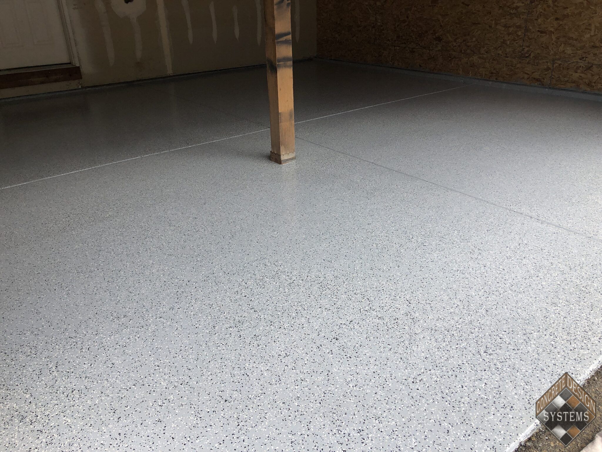 Light Gray Epoxy With Color Flakes