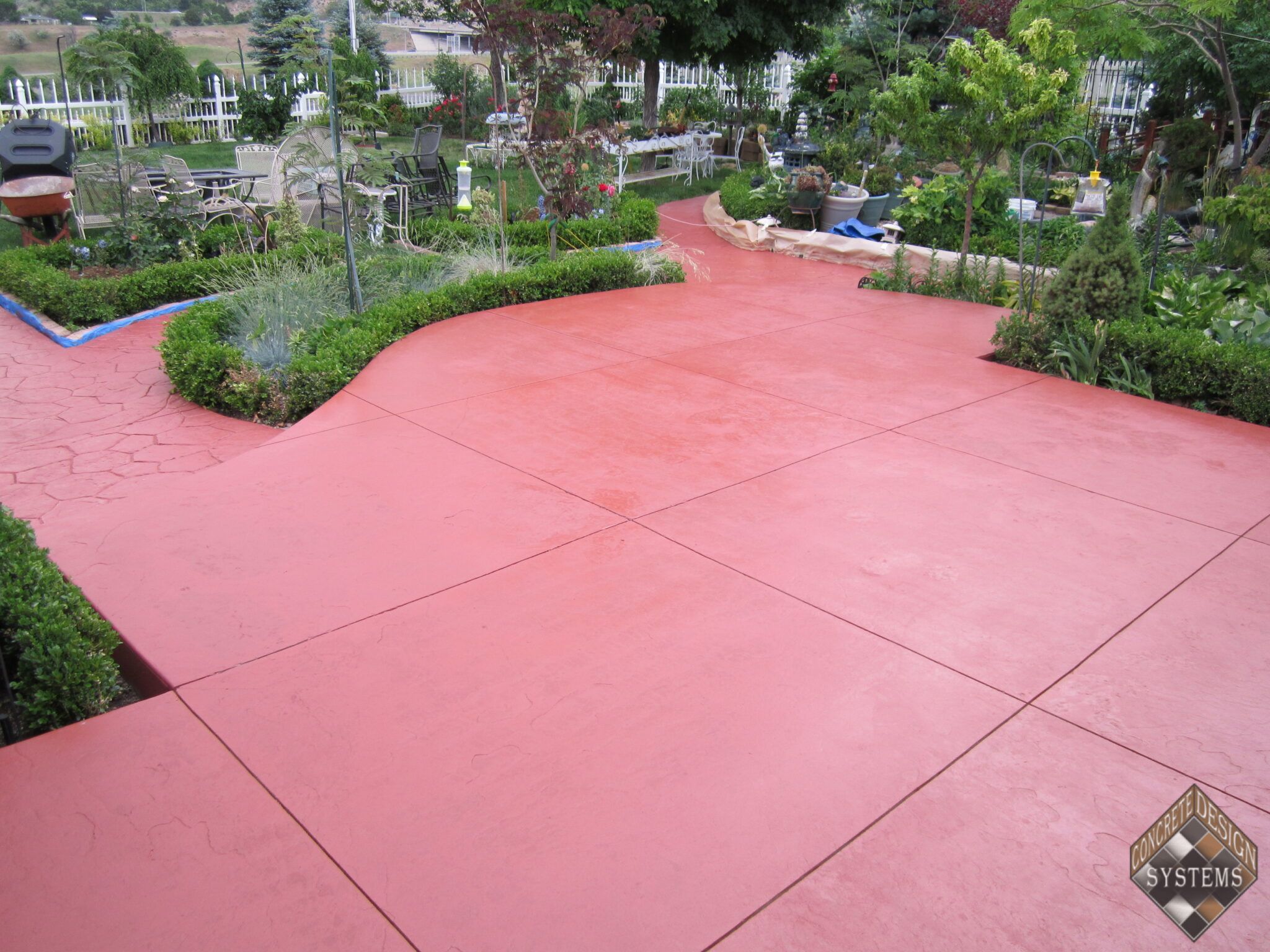 Spanish Red Solid Stained Patio